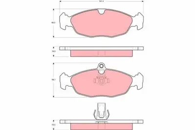 TRW GDB1569 Disk Balata Arka Gdb1569 Jaguar Xk8 JLM21220, JLM21918, JLM21344, JLM20257, JLM11903, JLM11114, JLM1833, 11046948372, 11046948322, 11046148