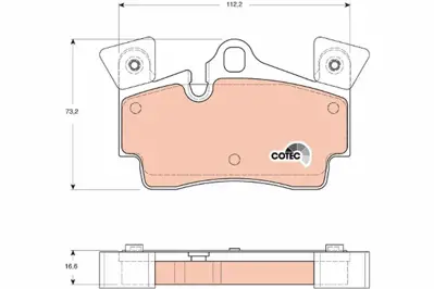 TRW GDB1652 Arka Fren Balatası Cayenne 955 3,2 S - 4,5t - 4,5ts - 4,5 09 - 02> 7L5698451