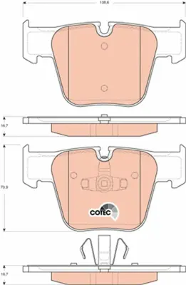 TRW GDB1674 Fren Balatasi On S-Class W221 06>13 C216 06>13 A0044207520