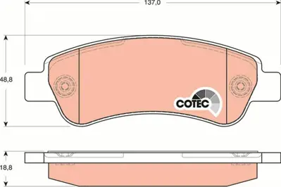 TRW GDB1682 Arka Fren Balatası Ducato Boxer Jumper 2,2d 100 Multıjet 2,3d 120 Multıjet 3,0d 160 Multıjet 07 - 06 1610489680