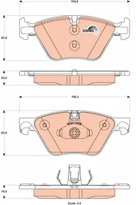 TRW GDB1882 Fren Balatası On Bmw F10 F11  34112449269, 34116775310, 34116796844, 34116856591, 34116858047, 34116860242, 34116872632, 34116850886, 6856591, 2449269