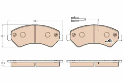 TRW GDB1982 On Fren Balatasi Ducato Iii Boxer Iii Jumper Iii 2.2hdi 3.0hdi 16q - 20q 06> Karsan Jest 14> 425464, 425374, 425376, 425463, 1607878980, 425373, 425375, 1607878780, 1612433680, 1612433780