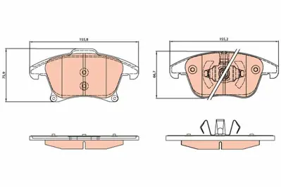 TRW GDB2075 Disk Balata DG9C2001AB