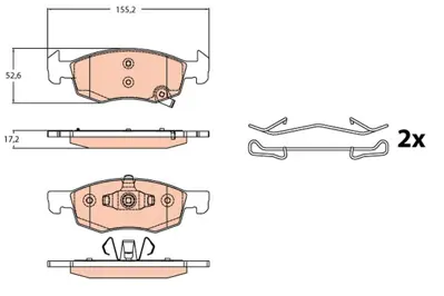 TRW GDB2099 Fren Balatası Ön 95517028