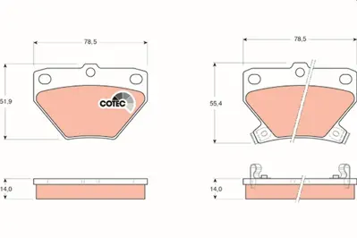 TRW GDB3243 Arka Fren Balatası Toyota Corolla 1.4 1.6 2002-2007 Yarıs 1999-2006 Verso 2001-2004 446620090
