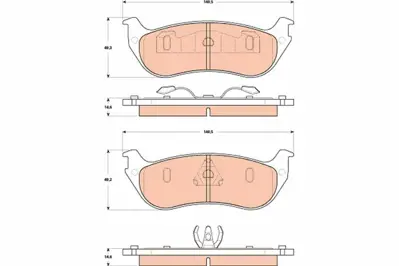 TRW GDB4132 Arka Balata Ford Explorer 4.0 V6 96-8.02 1L2Z2200AA, 5093511AA