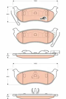 TRW GDB4139 Arka Fren Balatası Cherokee Kj 2,4 - 2,5crd - 2,8crd - 3,7 V6 06 - 04> 5083882AC