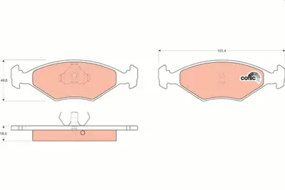 TRW GDB958 Fren Balatası Ön Palıo 1.4 Sıena 71738153