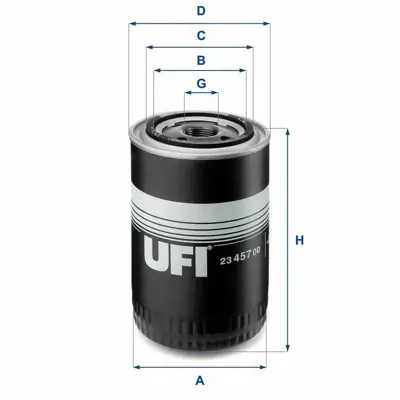 UFI 23.457.00 Yag Filitresi Boxer Iı Jumper Iı Ducato Iı 2,8td - - 2,8hdı - 2,8jtd (03 06) 1606267480, 504006145, 8093784