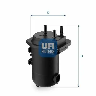 UFI 24.051.00 Yakıt (Mazot) Filitresi Megane Iı 1,5dcı (02 ) Scenıc Iı 1,5 Dcı (03 ) - (Delıklı) 7701061577