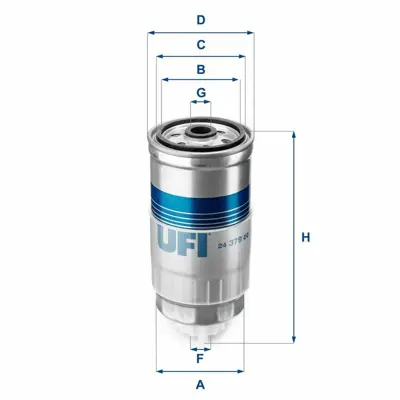 UFI 24.379.00 Yakıt Filitresi (Mazot) Passat A80 A90 A4 A6 Passat 1,9 Tdı 1y 1z 3d Sb Aas Aaz Aff Afn Ahh Ahu Avg 8 S4379NR