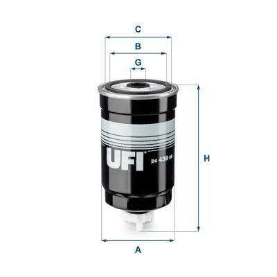 UFI 24.439.00 Mazot Filitresi Accent Admıra Getz Matrıx 1.5 Crdı 03 05 3 Silindir Dızel Kısa Tıp 319223E200