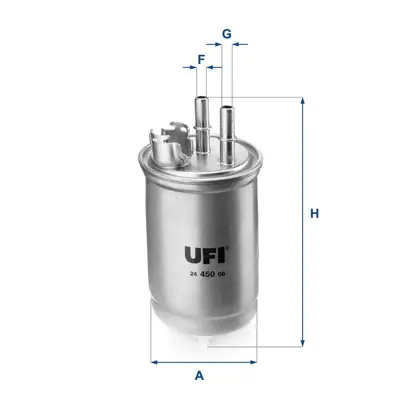 UFI 24.450.00 Mazot Filitresi Connect 1,8tdcı 75ps 02>05 Focus 1,8tdcı 75ps - 90ps 01>05 1203201, 1230621, 1253789, XS4Q9176AB, 1150868, 2S419155AB, 1088053, 1355242, 2S419B072CB, 2S719155AB