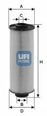 UFI 26.004.00 Yakıt Filitresi Man Tga 18.410 D2866 00> Fortuna D2866 D2876 5021188059