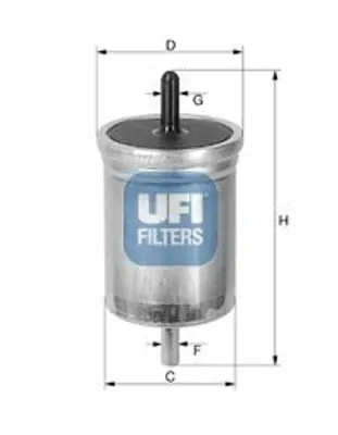 UFI 31.513.00 Yakıt Filitresi Volvo V70 I (875, 876) 2.4 Turbo Awd 99>04 S70 (874) 2.0 99>04 850 (854) 2.0 98>04 91426585, 91AB9155AA
