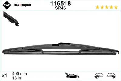 VALEO 116518 Swf (X1) - (400 Mm) - (Arka) Cıtroen Jumpy  Ford Grand C Max  Volvo C30 1611361480