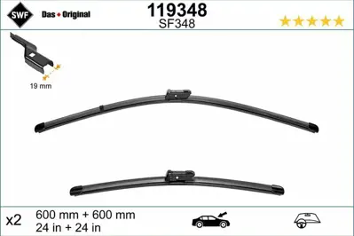 VALEO 119348 Silecek Supurgesi Swf On Takım (630mm - 560mm) S-Class W222 14> A2128201700