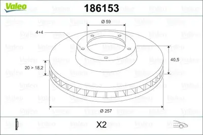 VALEO 186153 On Fren Disk Aynasi Doblo Linea Bravo Panda 1 4 - 1 3jtd Stilo Idea 1 2 16v 1 3jtd Tempra Tipo 2 0 I Brava Bravo Marea 1 8 1 9td Nemo Bipper Fiorino 1 3hdi1 3jtd (Hava Sogutmali) 7779409