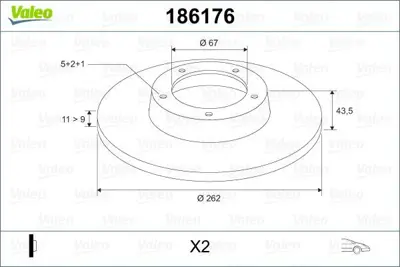 VALEO 186176 Fren Dıskı On 190 W201 85>93 A2014211212, 2014211212, 201421121264, 201421121210, A2014210812, A201421121264, A201421121210, 2014210812, 14208120, 14201020