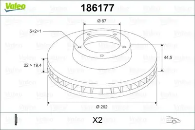 VALEO 186177 Fren Dıskı On 190 W201 86>93 A2014211312, 2014211512, 2014211312, 201421151264, 4211220115, A2014211512, 230211, A201421151264, 9729120, A09729120