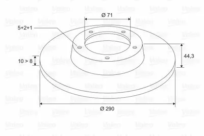 VALEO 186204 Arka Fren Aynası (Dısklı) 605 2,0 - 2,0t - 2,0ı - 2,1d - 2,5dt - 3,0 V6 90>00 4246H5