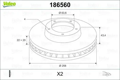 VALEO 186560 On Fren Disk Aynasi Focus Ii 04  > Focus Ii C Max 03>07 C Max 07  > 1 6eco - 1 6tdci - 2 0tdci - 2 0 16v Kuga 2 5 - 2 0tdci 10>13 Volvo C30 C70 Ii S40 Ii V50 04> Olcu: (300×25) 98AX1125B1F