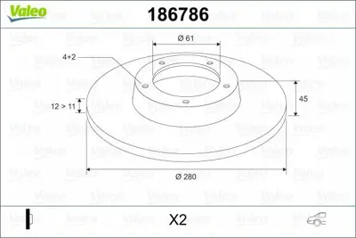 VALEO 186786 Arka Fren Dısk Aynası Kangoo Fl 03> 1,6ı 1,9dcı Kangoo 97 03 1,6ı 1,9dcı 7701207227