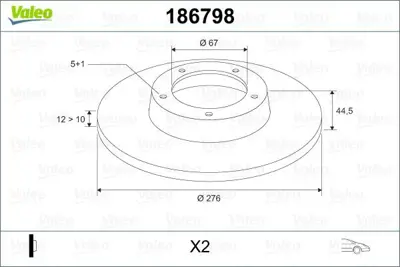 VALEO 186798 Fren Dıskı On A-Class W169 04>12 1694210012, A1694210012, 1694200920, 1694201020, 1694201320, 1694201820, 1694202020, 1694202120, A1694200220, A1694200320