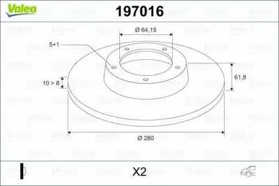 VALEO 197016 Arka Fren Aynasi (Tk) Rover 75 2 - 1999> 1 8 I - 2 0 Cdt - 2 0 I - 2 5 I 75 3 - 2004> 1 8 T - 1 8 I - 2 0 Cdt - 2 0 SDB101100