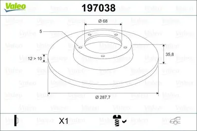 VALEO 197038 Arka Fren Aynası A4 Avant 2,0 Tfsı - 2,0 Tdı - 2,5 Tdı - 2,7 Tdı 3,0 Quattro,3,0 Tdı,3,2 Fsı 04> 8E0615601M