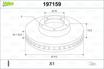 VALEO 197159 Fren Dıskı On Bmw E90 F20 F30 E84 34116855006