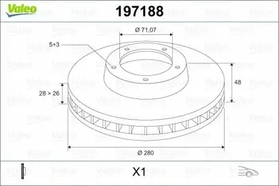 VALEO 197188 On Fren Dısk Aynası Scudo Iıı Expert Iıı Jumpy Iıı 1,6hdı - 1,6jtd Multıjet 90 01 - 07> Hava Sogutma 424920