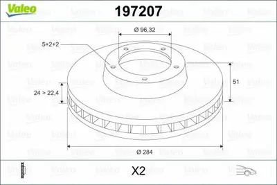 VALEO 197207 On Fren Disk Aynasi Toyota Land Cruiser 4.5d 4d 07-> K011325XC, K01133251C, K01133251D, K01133251E, K0113325XC, K01A33251C, K01A33251D, K01A3325XB, S0K01133251D, OK01133251D