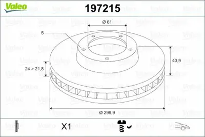 VALEO 197215 Fren Dıskı (On) - (X1) Ren Scenıc Iı 7701208849