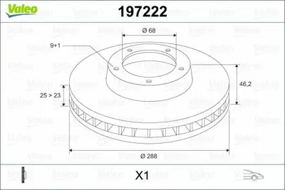 VALEO 197222 Fren Dıskı Ön 8E0615301Q