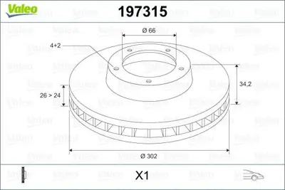 VALEO 197315 On Fren Dıskı Havalı P208 1,2 - 1,4 - 1,4hdı - 1,6 - 1,6hdı P308 3008 P5008 C4 C4 Iı Ds4 Ds5 1,6 16v 4249J8