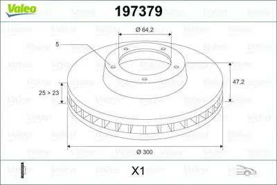 VALEO 197379 On Fren Disk Aynasi Havali Hyundai Elantra 1.6 2.0 00-06 Sonata 2.0 01-04 Meganetis 2.0 01-> (280×4) 45251SCAE50