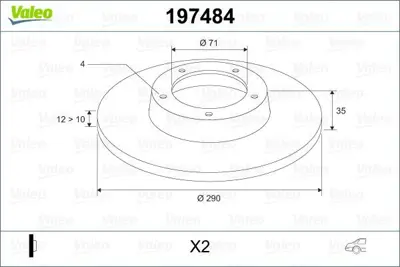 VALEO 197484 Arka Fren Aynası P3008 P308> Ds4 Ds5 03> 4249F7