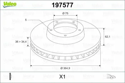VALEO 197577 Fren Dıskı On Bmw E70 F15  E71  34116886481