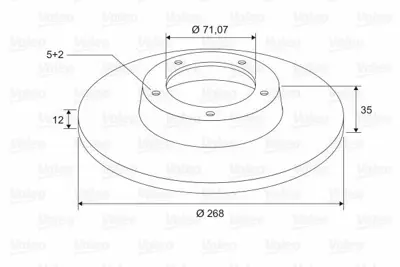 VALEO 197604 Fren Dıskı (Arka) (X2) P308 Iı - C4 Pıcasso Iı - Combo E 19> Grandland X 18> 1609582880, 3642786, 1642776380, SU001A8514, BK212A097AB, BK212A097AA, 1783910, 1764282, 13642786