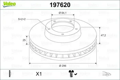 VALEO 197620 On Fren Aynasi Havali Honda Accord 2.2dt I Dtec 08-15 (296×5) 1 Ad 45251TL1G01