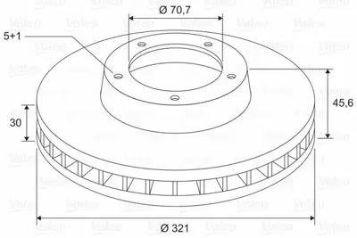 VALEO 197756 On Fren Dıskı 17 Inch Astra J Zafıra C Cascada 13502826