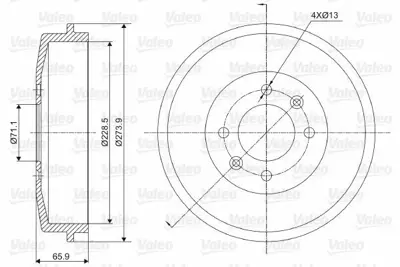 VALEO 237000 Fren Kampanası Peugeot 305 Iı. 306. 405 I. 405 Iı. Partner  Cıtroen Berlıngo. C15. Xsara. Xsara Pıca 424724