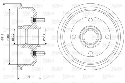 VALEO 237066 Kampana Arka (180 Mm) (+abs) Escort 90>00 Courier Fiesta Fiesta Iii Fiesta Iv 00>12 7S511113AA