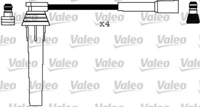 VALEO 346154 Bujı Kablosu Chrysler Pt Cruıser 16v (00>) 5018394AA
