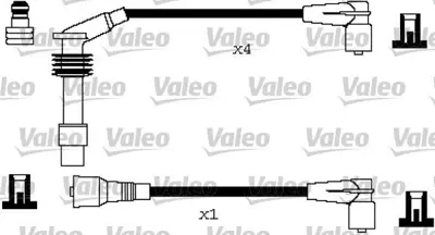 VALEO 346290 Ateşleme Kablo Takım Opel Vectra 8v 95 96 6448K4, 6083005, 8FH351308501, 72944, 8FH351315471, 6448K3