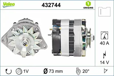 VALEO 432744 Alternator A13n 40 Cıtroen - Peugeot 570565