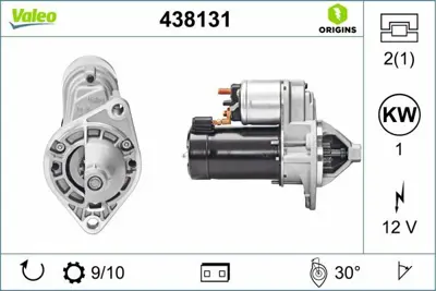VALEO 438131 Mars Motoru 12v 10 Dıs Astra F G Vectra B 1,8 - 2,0 1202145