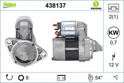 VALEO 438137 Mars Motoru 12v 8 Dıs Nıssan Almera Prımera 1,5 - 1,6 - 1,8 233009F600