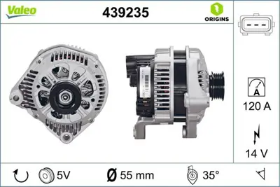 VALEO 439235 Alternator 12v 120a Bmw E38 E39 E46  X5 M47 M57 12312247389